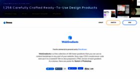 What Webgradients.com website looked like in 2022 (3 years ago)