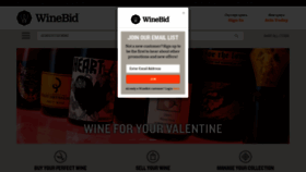 What Winebid.com website looked like in 2022 (2 years ago)