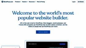What Wordpress.com website looked like in 2022 (2 years ago)
