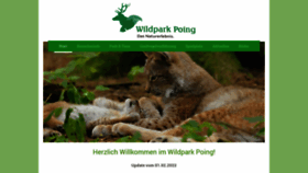 What Wildpark-poing.de website looked like in 2022 (2 years ago)
