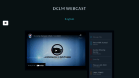 What Webcast.dclm.org website looked like in 2022 (2 years ago)