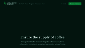 What Worldcoffeeresearch.org website looked like in 2022 (2 years ago)