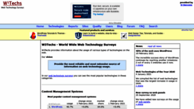 What W3techs.com website looked like in 2022 (2 years ago)