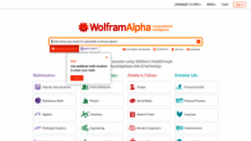 What Wolframalpha.com website looked like in 2022 (2 years ago)