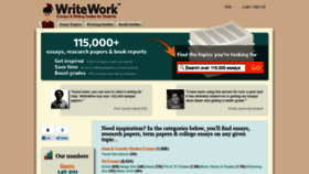 What Writework.com website looked like in 2022 (2 years ago)