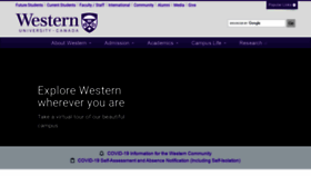 What Westernu.ca website looked like in 2022 (2 years ago)