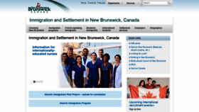What Welcomenb.ca website looked like in 2022 (2 years ago)