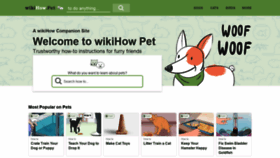 What Wikihow.pet website looked like in 2022 (2 years ago)