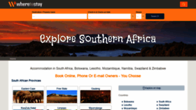 What Wheretostay.co.za website looked like in 2022 (2 years ago)