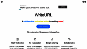 What Writeurl.com website looked like in 2022 (2 years ago)