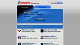 What Wikisend.com website looked like in 2022 (2 years ago)