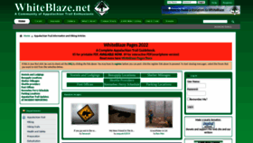 What Whiteblaze.net website looked like in 2022 (2 years ago)