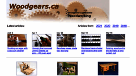 What Woodgears.ca website looked like in 2022 (2 years ago)