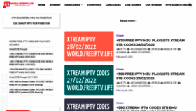 What World.freeiptv.life website looked like in 2022 (2 years ago)