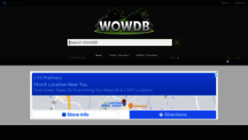 What Wowdb.com website looked like in 2022 (2 years ago)