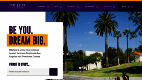 What Whittier.edu website looked like in 2022 (3 years ago)