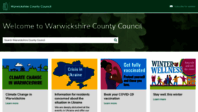 What Warwickshire.gov.uk website looked like in 2022 (2 years ago)