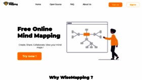 What Wisemapping.com website looked like in 2022 (2 years ago)