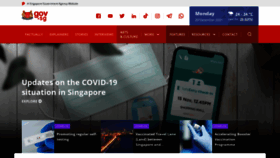 What Www.gov.sg website looked like in 2022 (2 years ago)