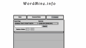 What Wordmine.info website looked like in 2022 (2 years ago)