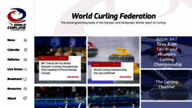 What Worldcurling.org website looked like in 2022 (2 years ago)