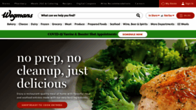 What Wegmans.com website looked like in 2022 (2 years ago)