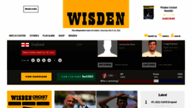 What Wisden.com website looked like in 2022 (2 years ago)