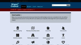 What Wigan.gov.uk website looked like in 2022 (2 years ago)