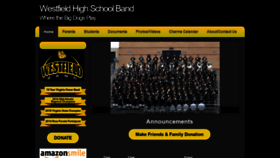 What Westfieldband.org website looked like in 2022 (2 years ago)