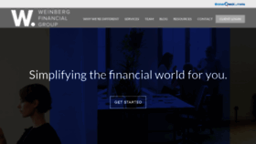 What Weinbergfinancial.com website looked like in 2022 (2 years ago)