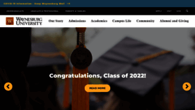 What Waynesburg.edu website looked like in 2022 (2 years ago)