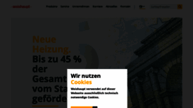 What Weishaupt.de website looked like in 2022 (1 year ago)