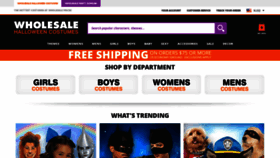 What Wholesalehalloweencostumes.com website looked like in 2022 (1 year ago)