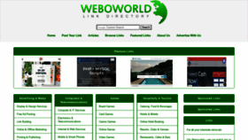 What Weboworld.com website looked like in 2022 (1 year ago)