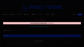 What Warezforums.com website looked like in 2022 (3 years ago)