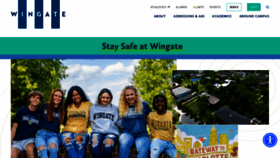 What Wingate.edu website looked like in 2022 (1 year ago)
