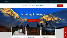 What Wengen.swiss website looked like in 2022 (1 year ago)