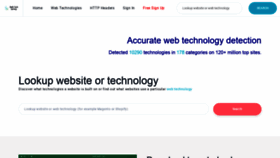 What Webtechsurvey.com website looked like in 2022 (1 year ago)