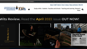 What Wits.ac.za website looked like in 2022 (1 year ago)