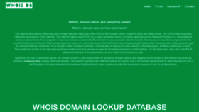 What Whoislookupdb.com website looked like in 2022 (1 year ago)