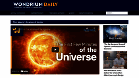 What Wondriumdaily.com website looked like in 2022 (1 year ago)
