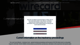 What Wirecard.com website looked like in 2022 (1 year ago)