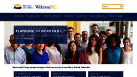 What Welcomebc.ca website looked like in 2022 (1 year ago)