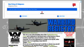 What Warbirdregistry.org website looked like in 2022 (1 year ago)