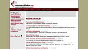 What Websitepublisher.net website looked like in 2022 (1 year ago)