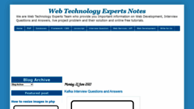 What Web-technology-experts-notes.in website looked like in 2022 (2 years ago)