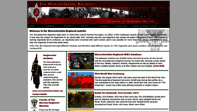 What Worcestershireregiment.com website looked like in 2022 (1 year ago)