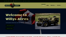 What Willysacres.com website looked like in 2022 (1 year ago)