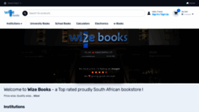 What Wizebooks.co.za website looked like in 2022 (1 year ago)