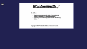 What Wordsmithville.com website looked like in 2022 (1 year ago)